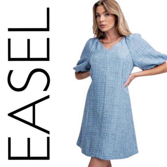 easel Dresses & Skirts - 0010: EASEL NWT DRESS PERI BLUE (C1)